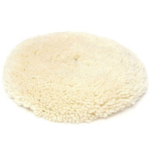 ANCLLO 8 Inch 100% Wool Hook and Loop Grip Buffing Pad for Compound Cutting and Polishing
