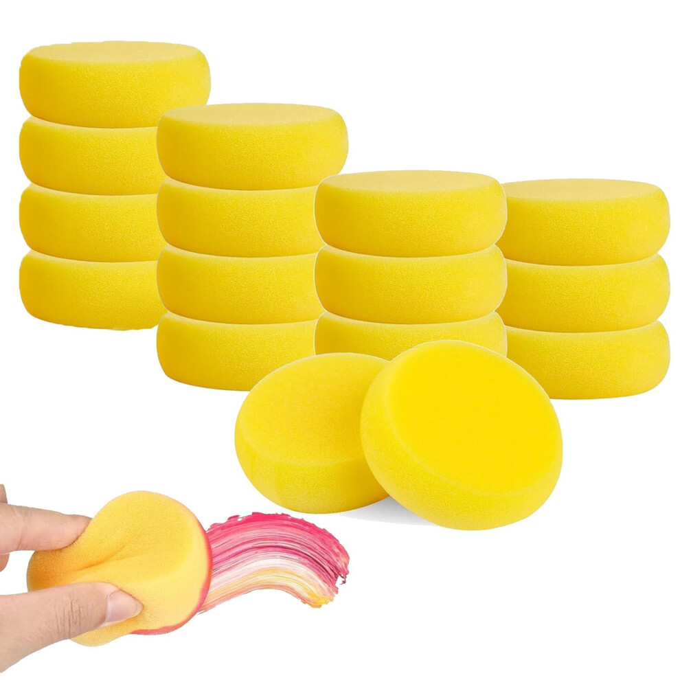 16 Pcs Face Paint Sponges, 7.5 X 2.5Cm Round Face Painting Sponges Art Sponges Craft Clay Small Sponge Watercolor Sponges For Pottery Art Craft 5051226527487