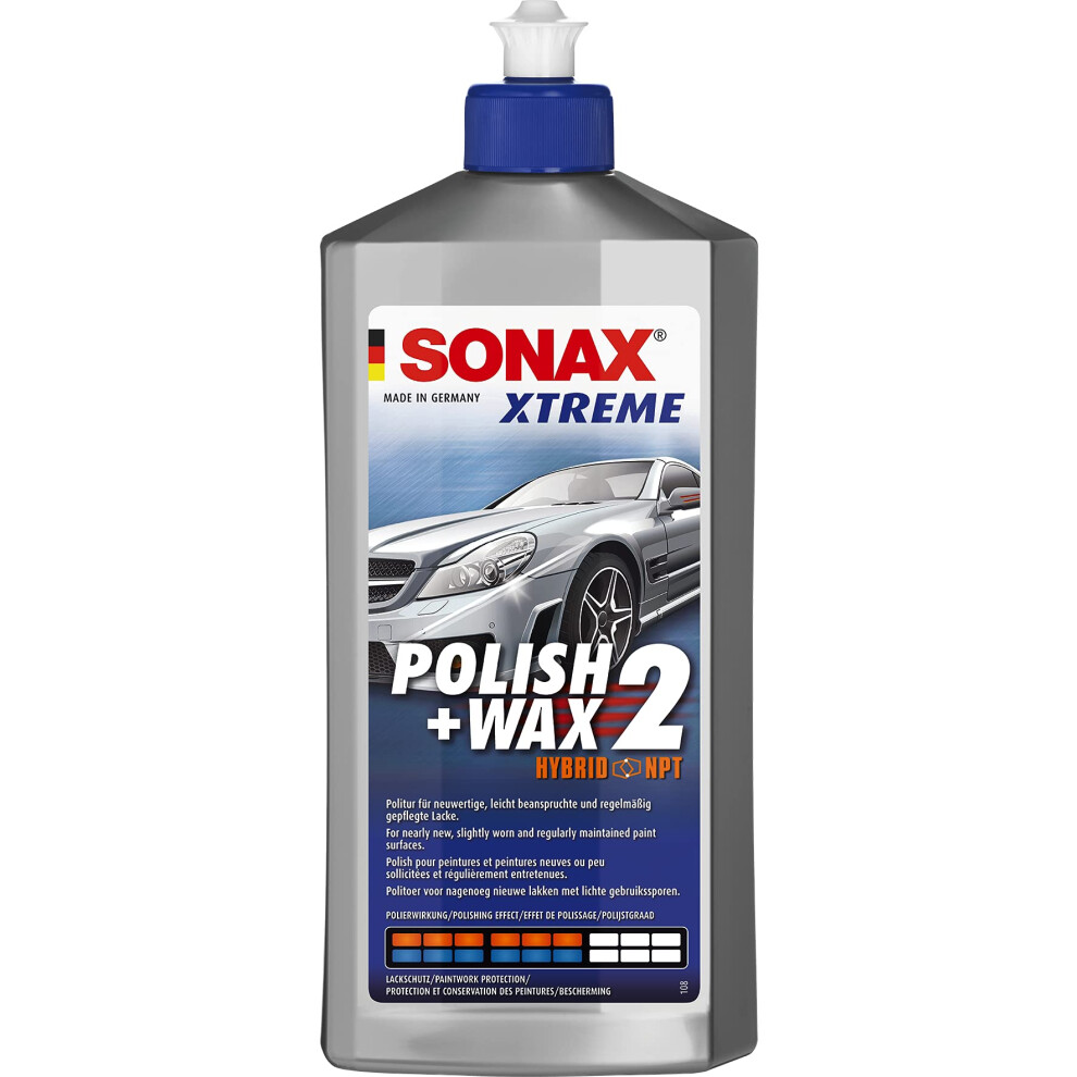 Sonax Xtreme Polish+Wax 2 Hybrid Npt (500 Ml) - For Nearly New, Slightly Worn And Regularly Maintained Paint Surfaces. | Item-No. 02072000-810 5051226511219