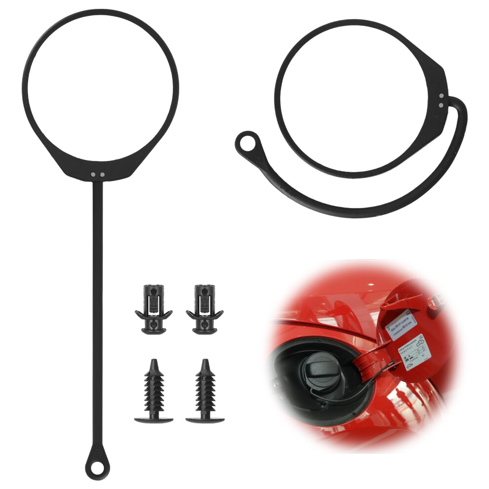 2Pcs Fuel Tank Cap Tether, Fuel Tank Cap Cable Wire, Uel Tank Filler Gas Cap Rubber Rope, Fuel Tank Cover Anti-Loss Rope 5051226497490