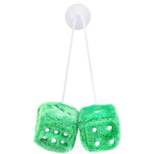 AYNKH 6cm Fluffy Dice, Car Mirror Hanging, Christmas Tree Decoration, Fluffy Interior Pendant, Pair of Couple Car Pendant for Interior Decoration