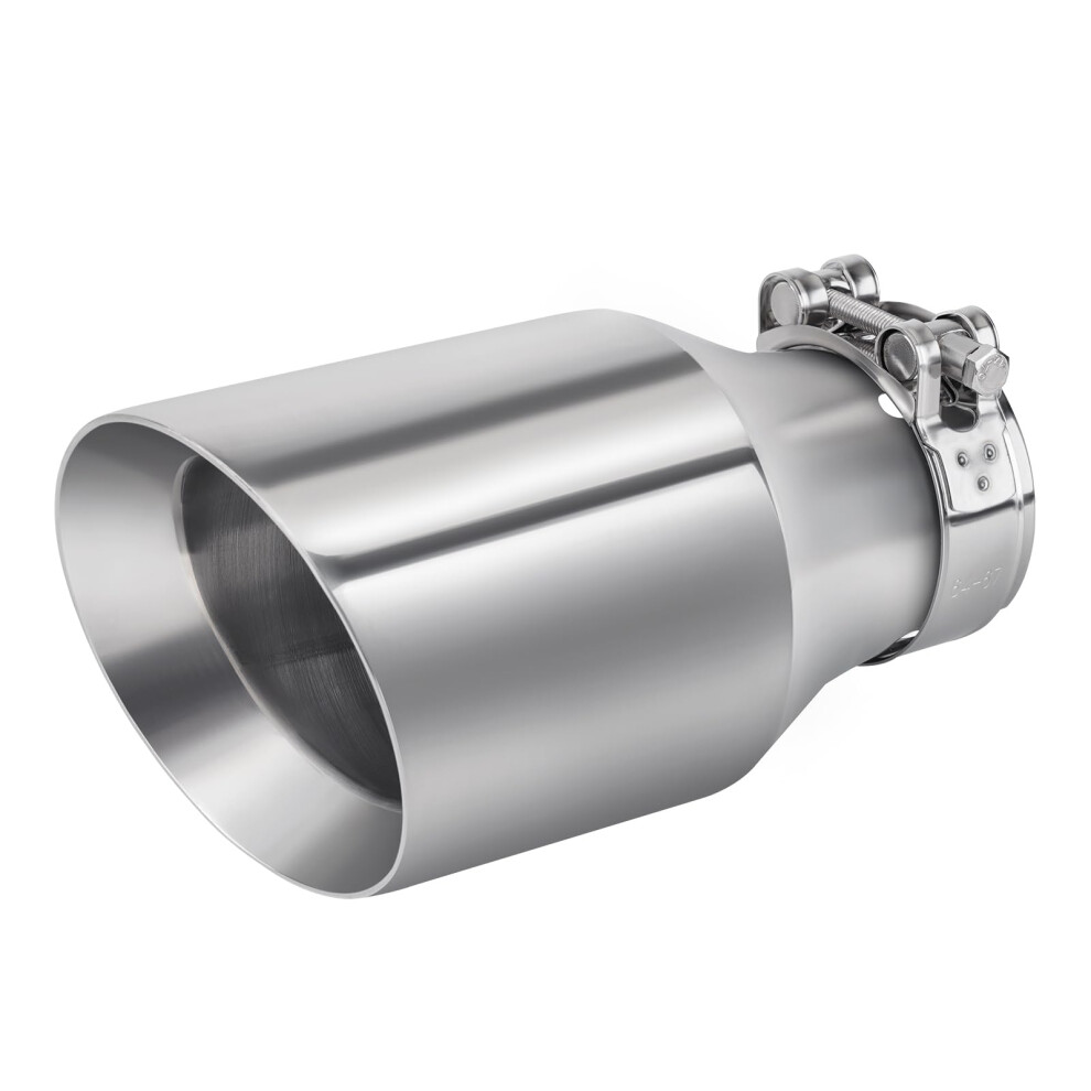 Atokrtact 2.5 To 3.5 Inch Exhaust Tip 2.5"Inlet To 3.5"Outlet Exhaust Tips 6.7" Length Muffler Tip 304 Stainless Steel Tailpipe Diesel Exhaust Tip 5051226497636