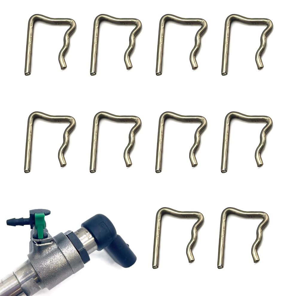 10Pcs Injector Clips Automotive Injectors Leak Off Pipe Clips For Diesel Fuel Injector Pipe,Common Rail Injector Leak Off Retaining Clips,Compatible 5051226503702
