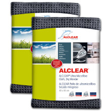 ALCLEAR 820901M Dry Wonder Microfibre Cloth, 80 x 55 cm, Anthracite Grey 2 Units