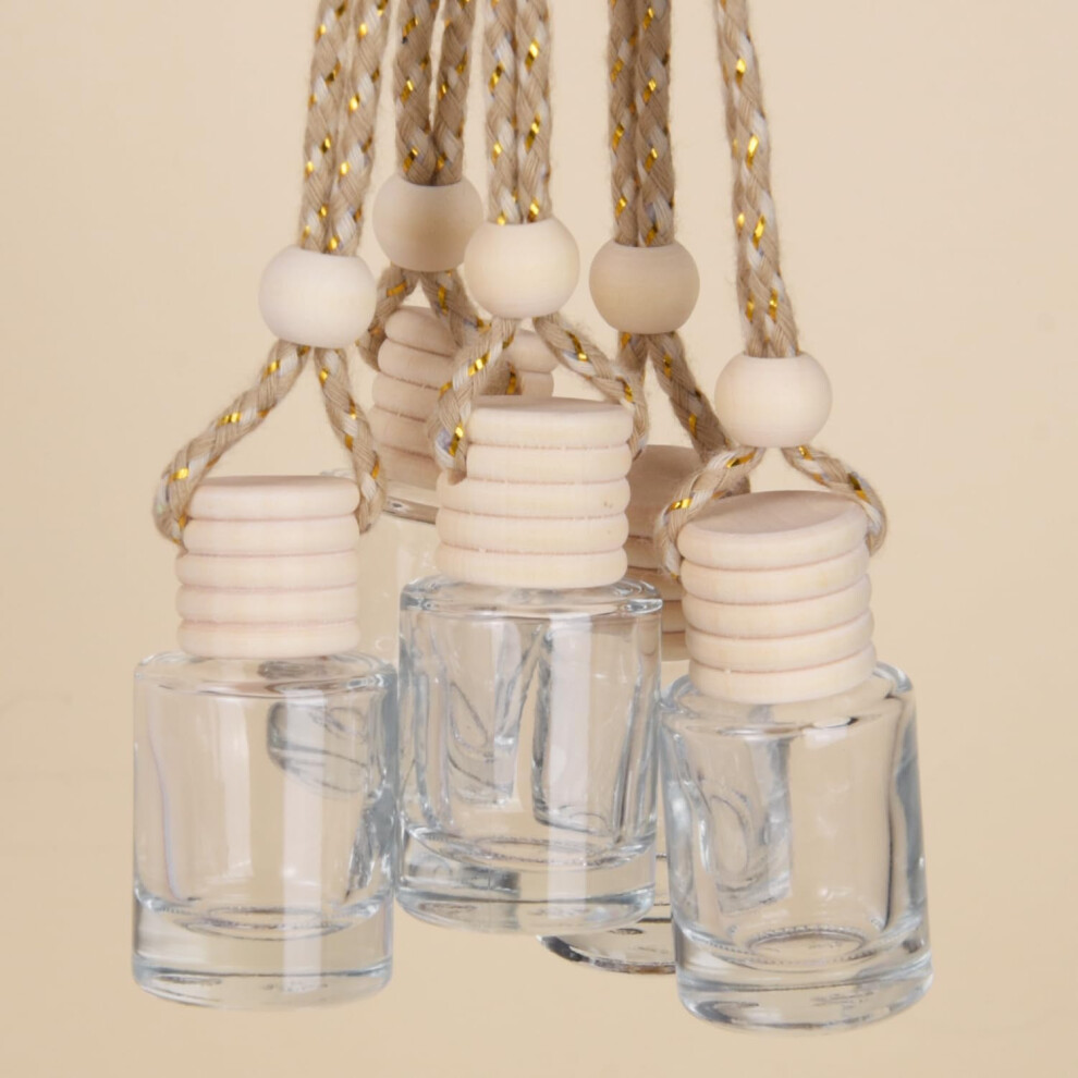 5Pcs Car Diffuser Bottles - Refillable Air Freshener For Car, Home, Office (Round, 8 Ml) 5051226529962