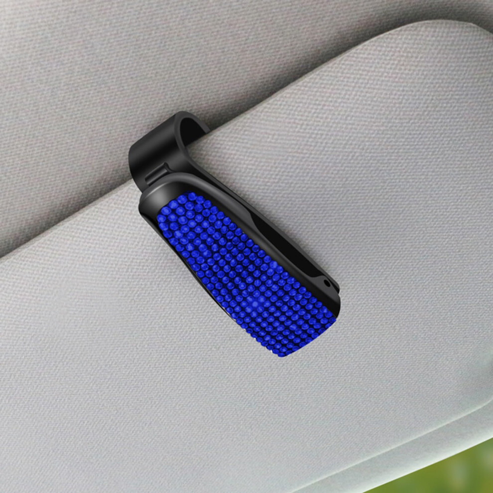 Zysy Bling Sunglasses Holder For Car Sun Visor, Crystal Rhinestones Eyeglasses Hanger Mount With Ticket Card Clip 5051226532757