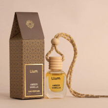 Llum Amber Vanilla Hanging Car Air Freshener – Luxury Automotive Perfume Diffuser 10ml (0.34 fl oz), Long-Lasting Fragrance