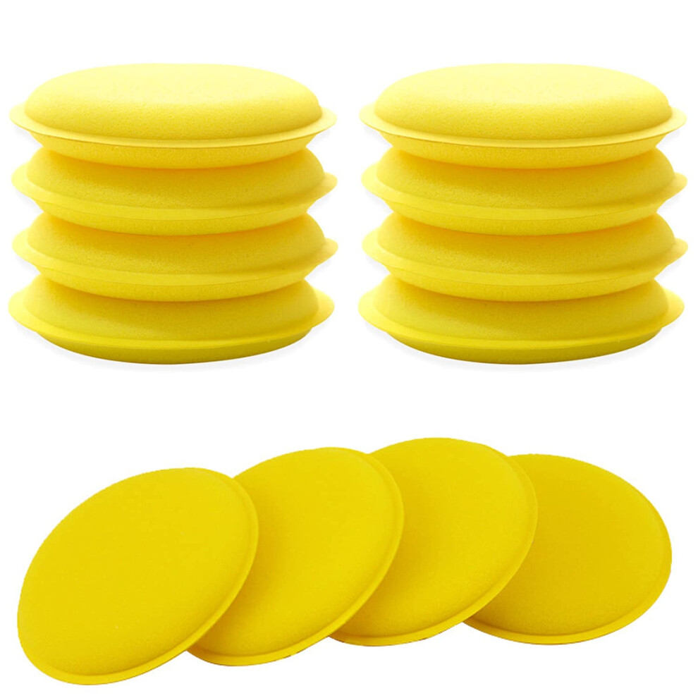 12Pcs Car Wash Sponges Â Soft Foam Car Polishing Pads & Wax Applicator Sponges For Effective Vehicle Cleaning And Polishing (Yellow) Yellow 5051226528798