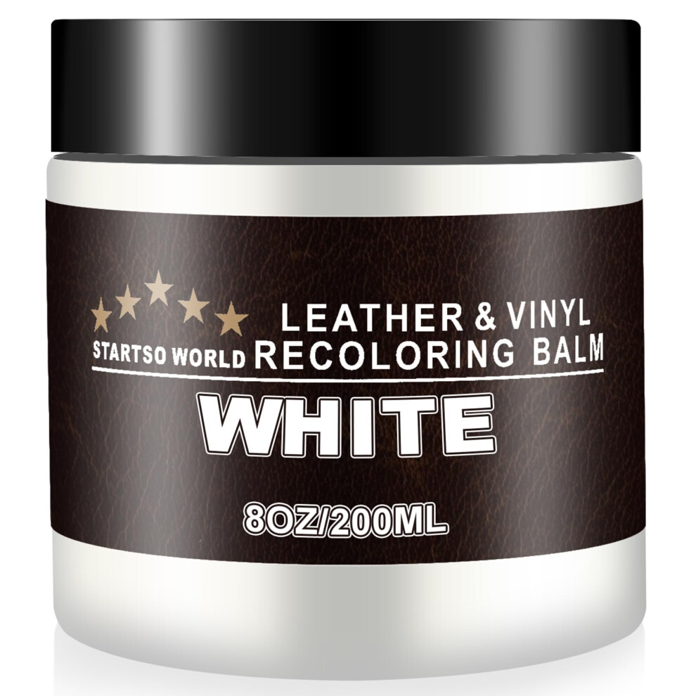 Startso World Leather Recoloring Balm 200Ml | Leather Repair Kit For Furniture, Leather Color Restorer For Couches | Leather Dye | Repair White 5051226521058