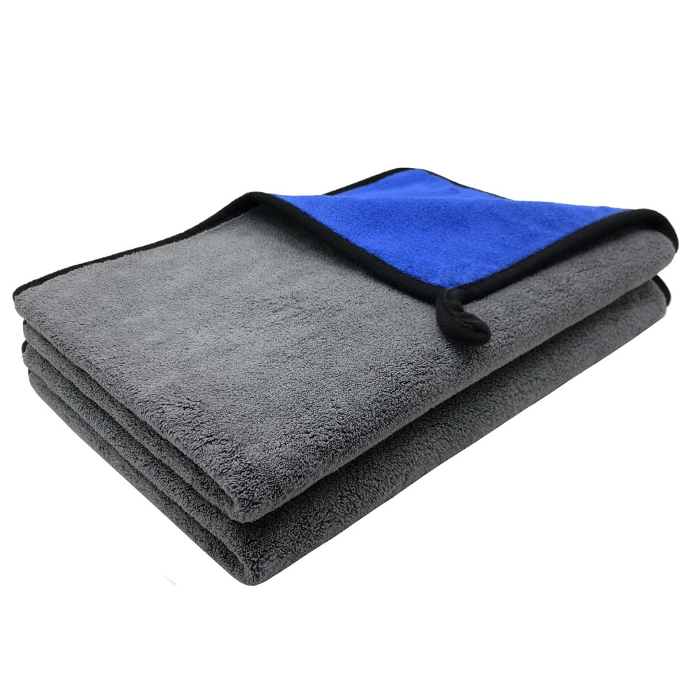 Vaiynwom Set Of 2 Car Cleaning Microfibre Cloths, Absorbent Microfibre Towel 800Gsm Polishing Cloth Gentle On Paint 5051226527173