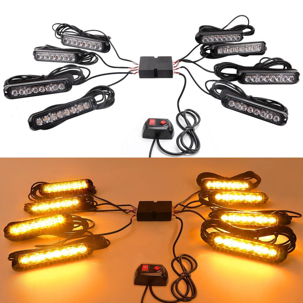 Routeking 8X8led Car Strobe Flashing S - Recovery Emergency Beacon 14 Flashing Modes Beacons Warning Light 5051226508394