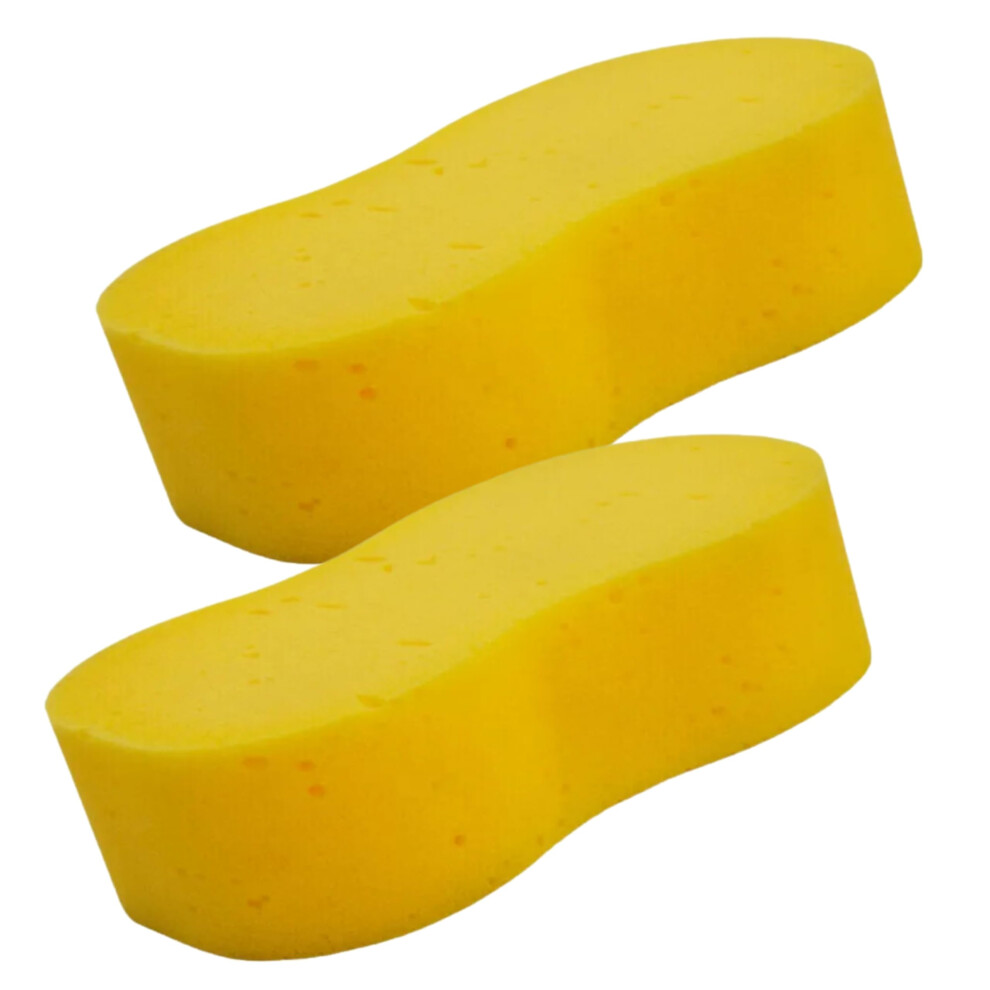 Tek Automotive Super Giant Jumbo Car Wash Sponge Â Twin Pack Extra Large Non Scratch Super Absorbent 5051226527548