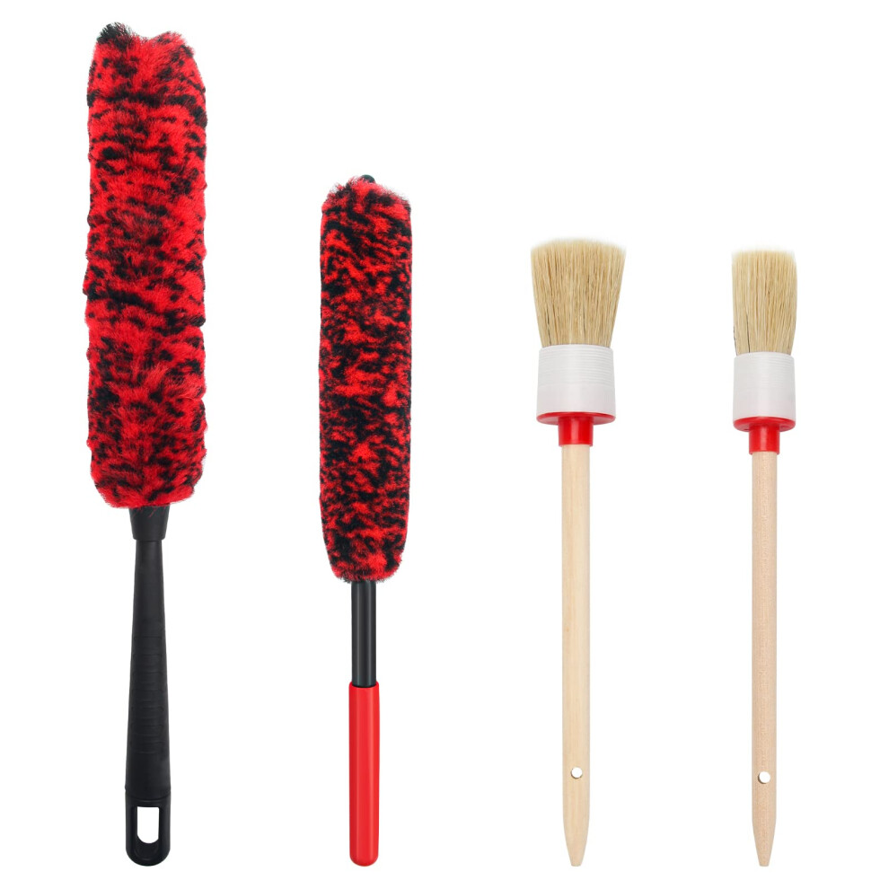 4 Pcs Car Wheel Cleaning Brushes, Small, Medium, Large Brush For Car Wheel Cleaning 5051226522604