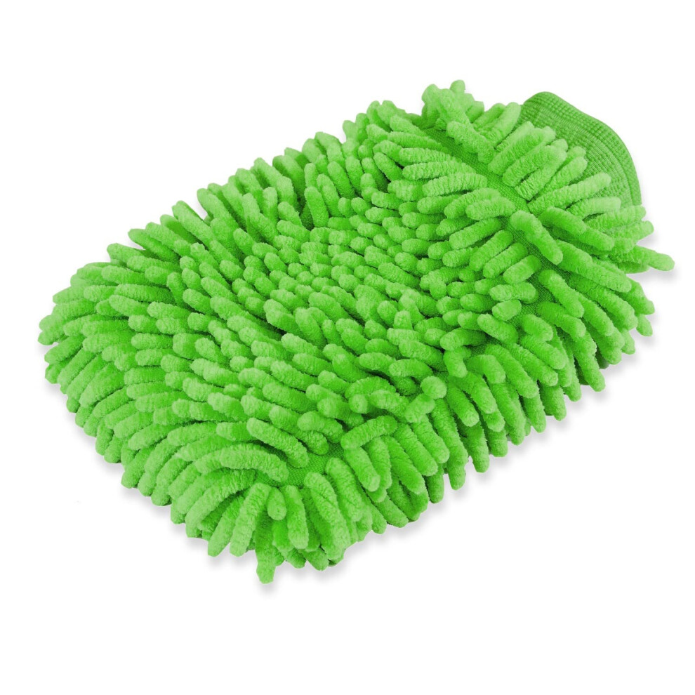 Besmelody House Cleaning And Car Wash Mitts, Home Dusting Microfiber Gloves, Washing Clean Polish Faster (2-Pack, ) Green 5051226526442