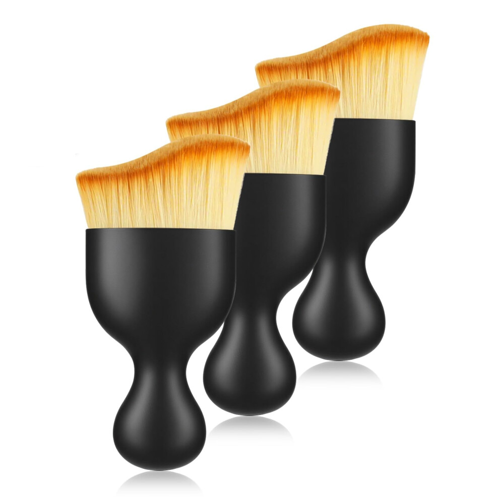 Hotut Car Interior Cleaning Brush,3 Pieces Brushes Soft Bristles Detailing Dusting,Multipurpose Dust Removal Cleaning Brush,Scratch-Free Cleaning,For 5051226513299