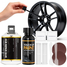 NoxGule Alloy Repair Kit, Alloy Wheel Filler, Black alloyWheel Touch up Paint, alloyWheel Repair Kit, Repair Wheel Rim Scratche and Abrasion