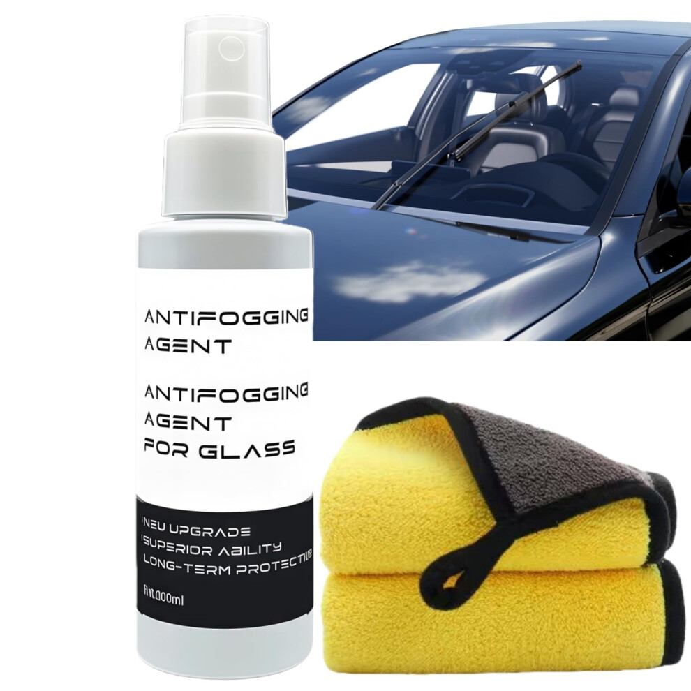 100Ml Anti Fog Spray For Car Windscreen,Glass Cleaner & Demister With Water Repellent Coating,Windshield Rain Repellent,Glass Cleaner Spray For Clear 5051226517723