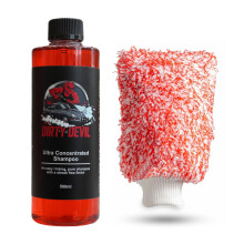 DIRTY DEVIL Ultra Concentrated Car Shampoo 500ml + FREE DIRTY DEVIL Microfibre Wash Mitt – pH Neutral Car Wash Soap
