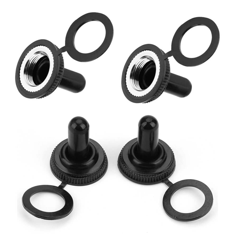 Rocker Toggle Switch 20Pcs 12Mm Waterproof Rubber Cap Boot Cover Black 5051226506512