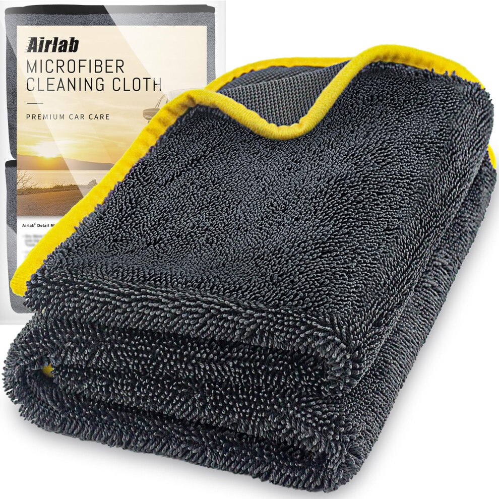 Airlab Car Drying Towel Extra Large And Thick 90X60cm Xxl, 650Gsm Thick Microfibre Towel Car Wash Drying Cloth 5051226526510