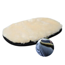 Tek Automotive Genuine Lambswool Car Wash Pad – Ultra-Soft Pile Prevents Swirl Marks & Marring, Durable & Absorbent