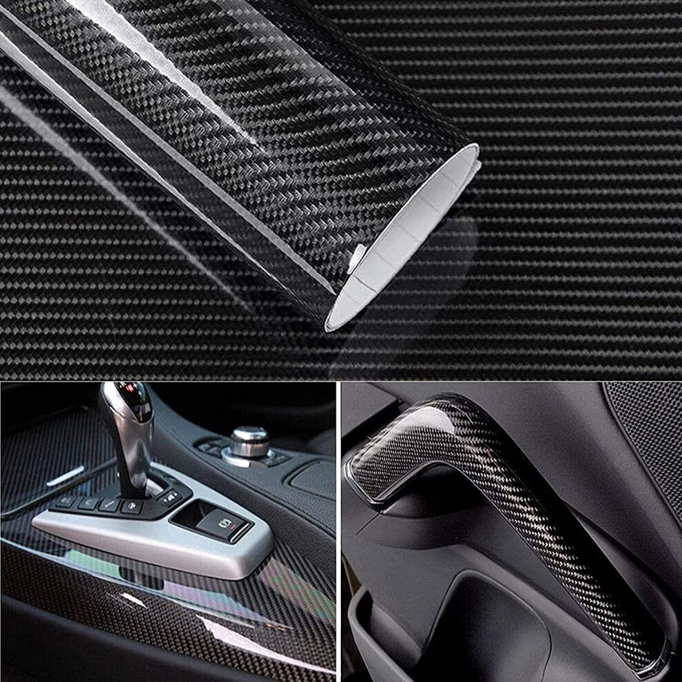 Arespark 6D Carbon Fiber Vinyl Self Adhesive Film, Waterproof Wrap Roll Without Bubble, Adapted To The Appearance And The Interior Of Motorcycles 5051226512421