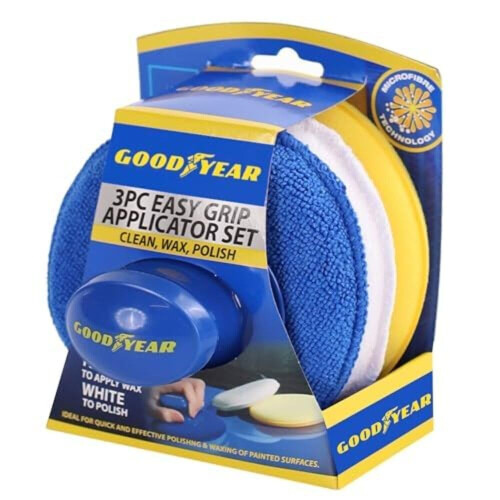 Goodyear 3pc Applicator Set Specially Designed Microfiber Pad For