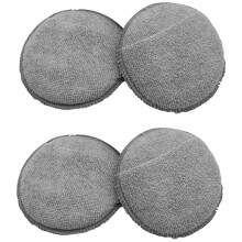 4PCS Ultra-Soft Microfiber Car Wax Applicator Pads with Finger Pocket, Detailing & Polishing Pads for Car Cleaning (Grey)