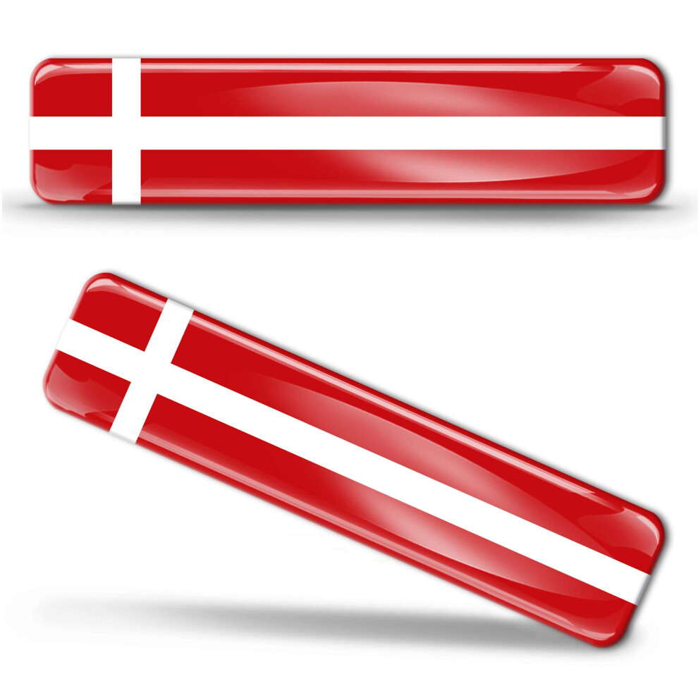 Biomar Labs 2 X 3D Domed Silicone Stickers Decals Denmark National Danish Flag Banner Emblem Car Motorcycle Helmet F 6/2-Ka 5051226549175