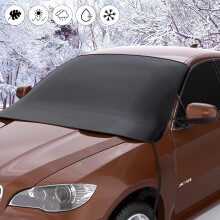 Priksia Car Windshield Cover, Protective Windscreen Cover Winter - Snow Ice Frost Sun UV Dust Water Resistent - Universal Fit for Cars SUV