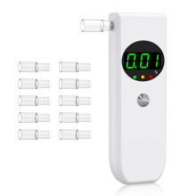 COCOCKA Breathalysers, Professional Alcohol Breathalyzer With LCD Digital Display, Portable Alcohol Breath Tester With 10 Mouthpieces for UK Home