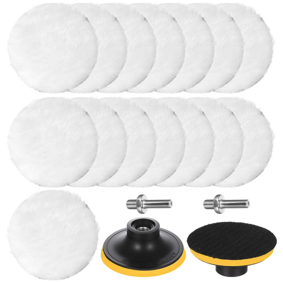 19 Pcscar Polishing Pads For Drills, 80Mm Car Buffing Pads For Drill Polishing Kit, Car Polisher Drill Attachment 5051226511271