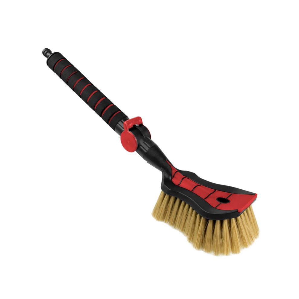 Tom Par Washing Brush, Polypropylene Pbt Ps, Weiche Borsten Mit Wasserventil Red 5051226519857