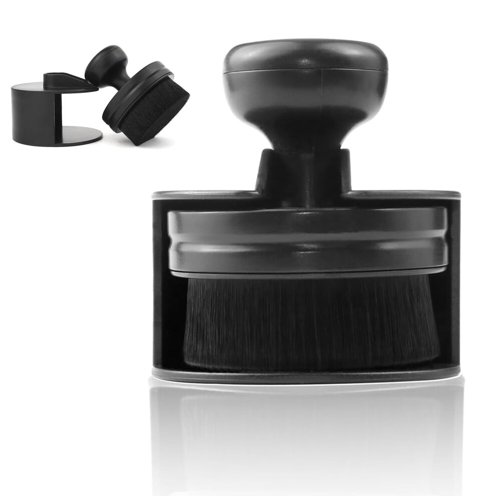 Modurio Car Tire Shine Applicator Brush, Auto Reusable Tyre Cleaning Brush With Stand Cover, Portable Soft Detail Car Wash Cleaning 5051226513008