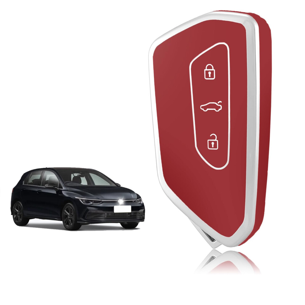 Toomume Car Key Cover Tpu, Protective Fob Case - Smart Key For Vw Volkswagen Golf 8 Mk8 Cupra Born Formentor Seat Leon Mk4 Ateca Tarraco Skoda 5051226536151