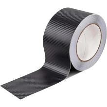 Vayfoni Carbon Fibre Vinyl Wrap - 5cm x 5m Black Carbon Fiber Tape - 3D Texture Self Adhesive Car Wrap Film