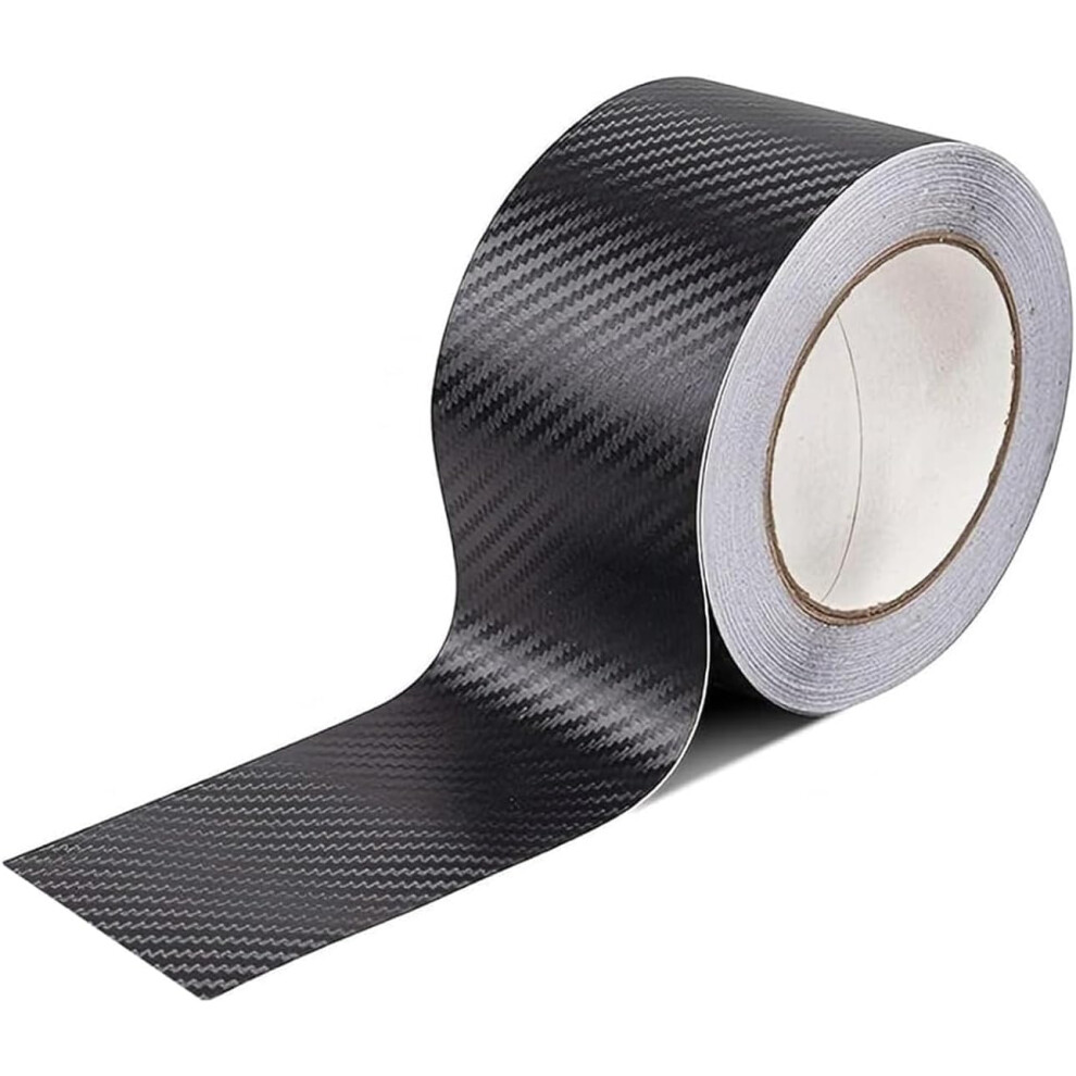 Vayfoni Carbon Fibre Vinyl Wrap - 5Cm X 5M Carbon Fiber Tape - 3D Texture Self Adhesive Car Wrap Film Black 5051226512117