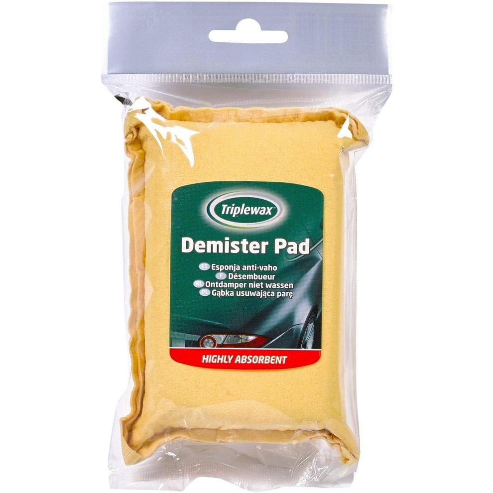 Triplewax Synthetic Demister Pad Â Anti-Fog Windshield & Window Cleaning Pad 5051226528637