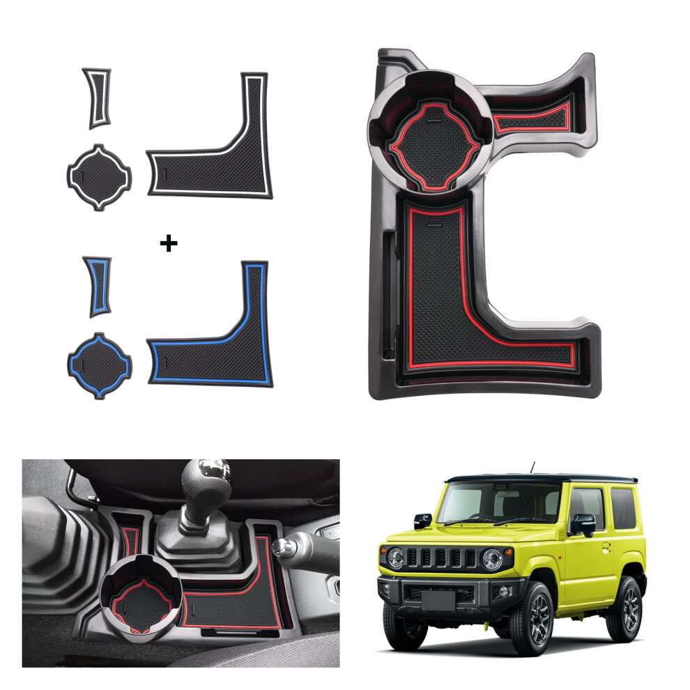 Gafat Suzuki Jimny 2018-2024 2025 Jb64/Jb74 (Manual Transmission) Center Console Storage Box, Jimny Armrest Organizer Tray With Cup Holder 5051226541339