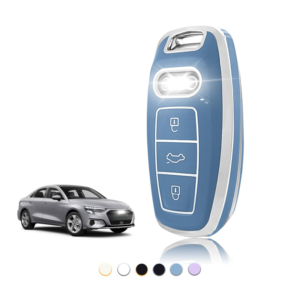 Toomume Car Key Cover Tpu, Car Key Case Fit For Audi A3 A4 A5 A6 A7 A8 A6l A8l Q5 Q7 Q8 Rs6 Rs7 S3 S6 S7 Sq7 Sq8 C8 D5 E-Tron Sportback 5051226537219