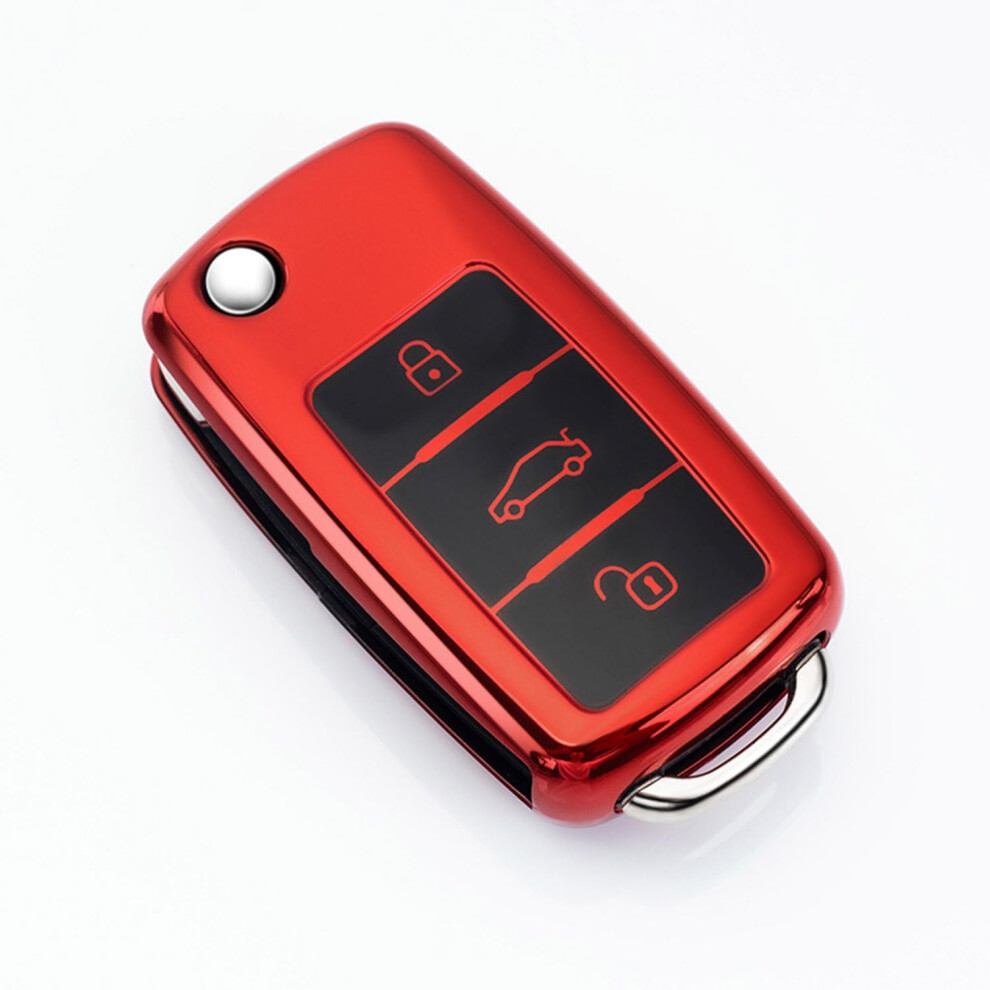 Hoorlz Tpu Key Fob Cover Compatible With Vw Caddy Jetta Bora Beetle Golf Polo Passat Scirocco Sharan Touran Tiguan T5 Skoda Seat Ibiza Leon Octavia 5051226545849