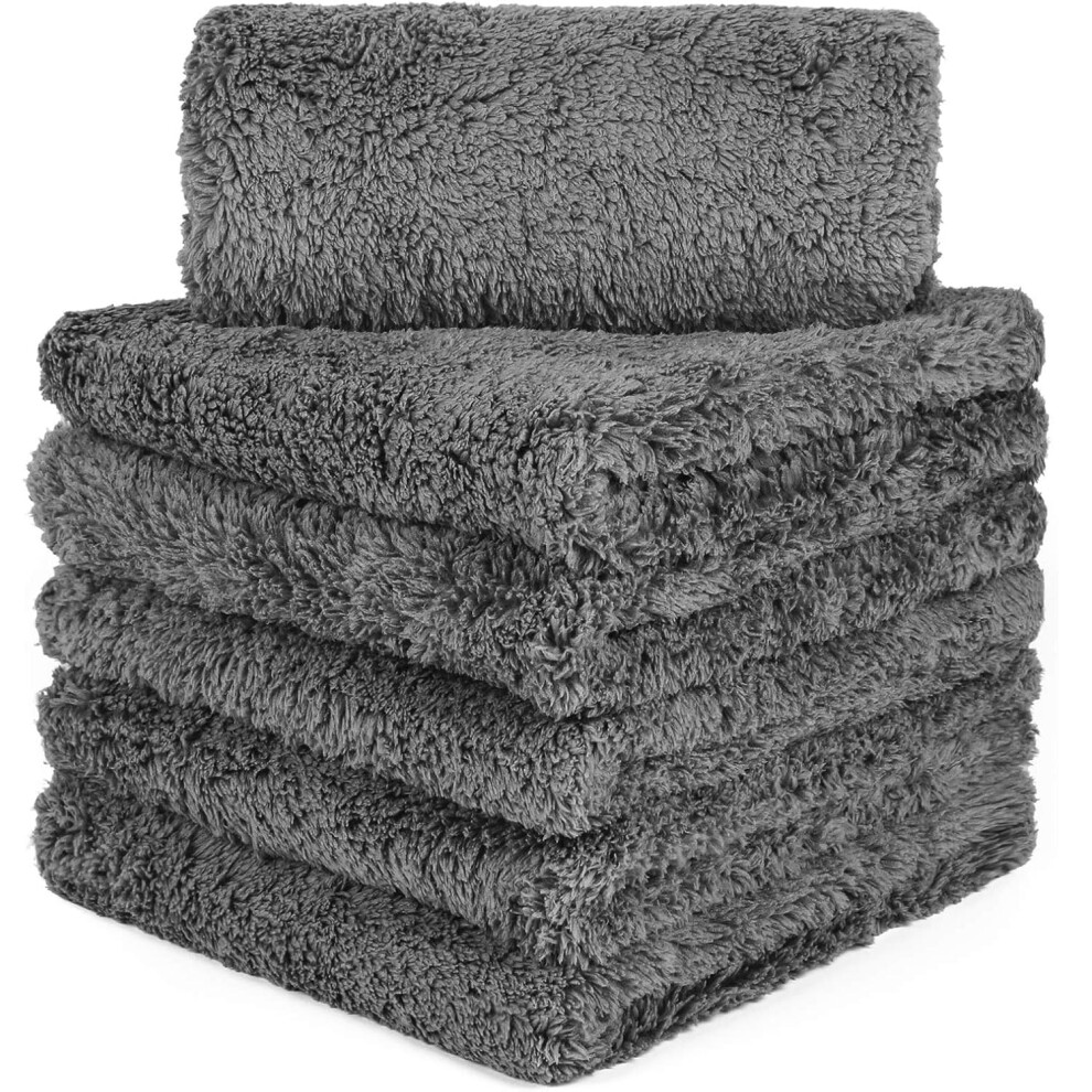Hidmd Microfibre Edgeless Car Towels Professional Microfiber Cloths For Car Auto Moto Drying Washing Detailing Buffing Polishing Plush Edgeless Cloth 5051226526435
