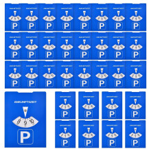 WDFCN Pack of 30 Parking Discs 11 x 15 cm Cardboard Blue Parking Clock Parking Disc for Car Parking Disc Made of Cardboard