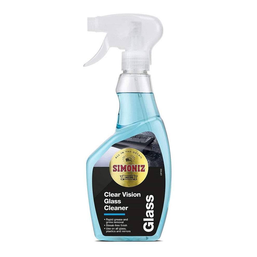 Simoniz Clear Vision Car Glass Cleaner Spray, Car Window Cleaner For Clear & Streak-Free Windows, Essential Car-Cleaning Products, Rapid Action Car W 5005639318040