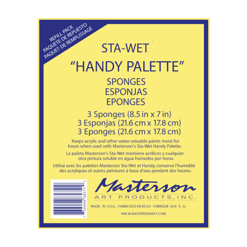 Masterson Sta-Wet Handy Sponge Refill 3Pk