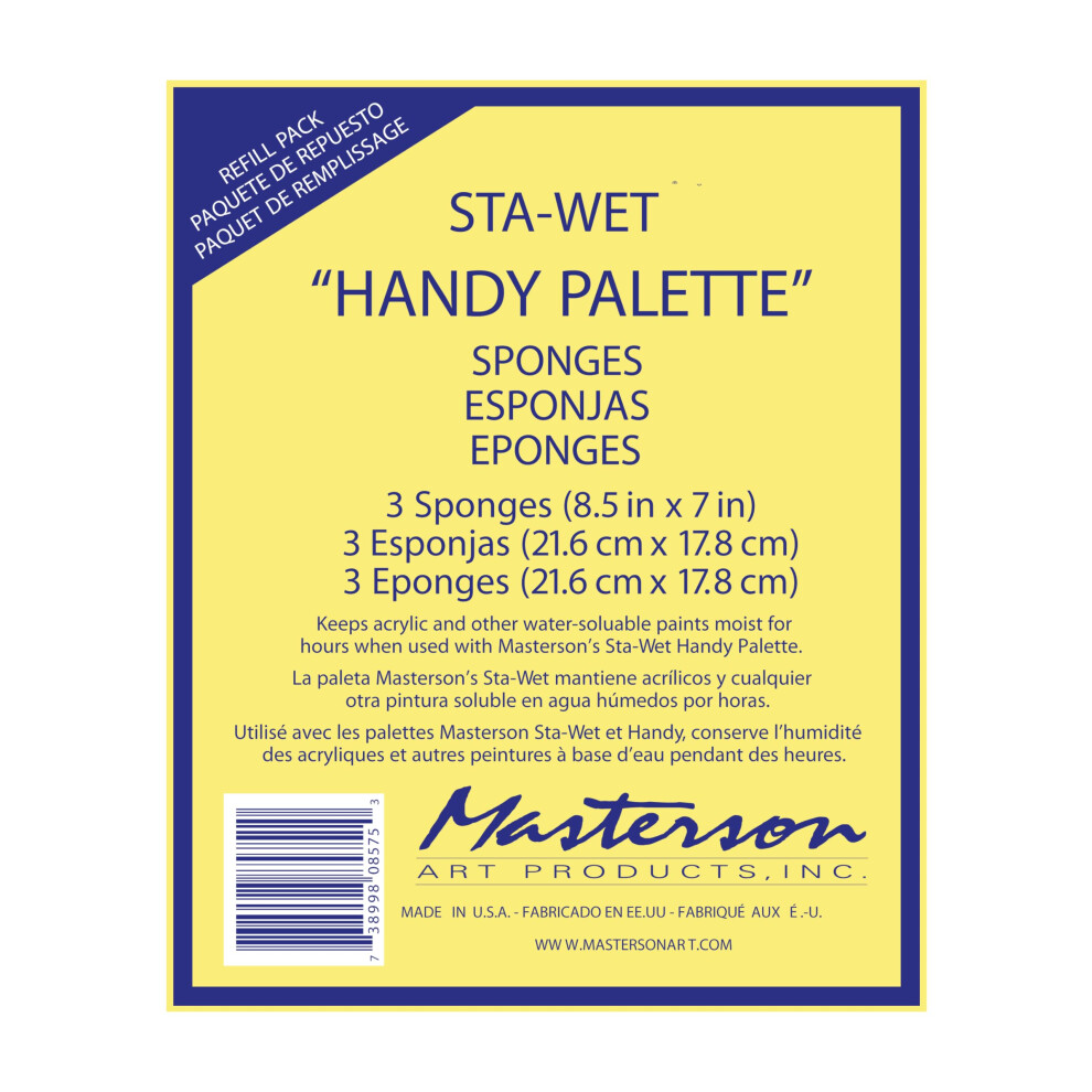Masterson Sta-Wet Handy Sponge Refill 3Pk 5051226528293