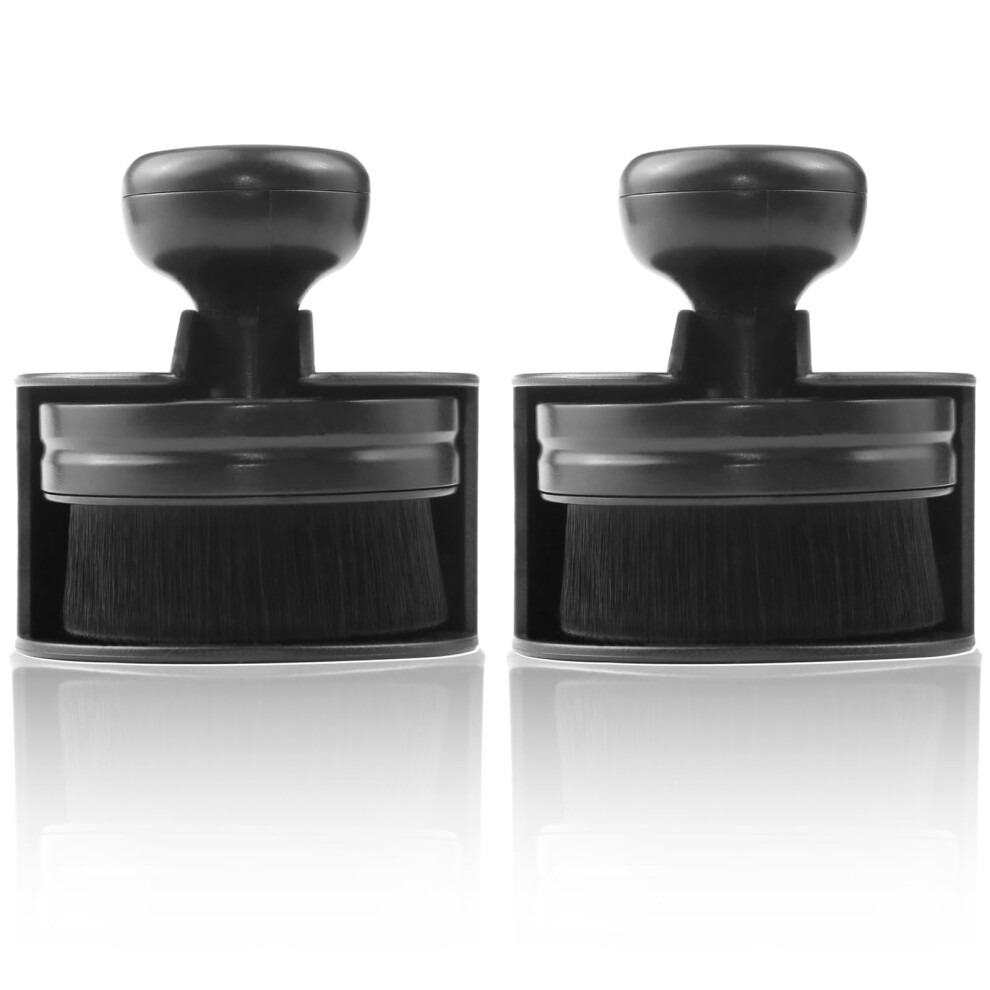 2 Pcs Car Tire Shine Applicator Brush, Auto Tire Detail Brushs, Portable Car Tire Brush With Seal Cover Design 5051226517136
