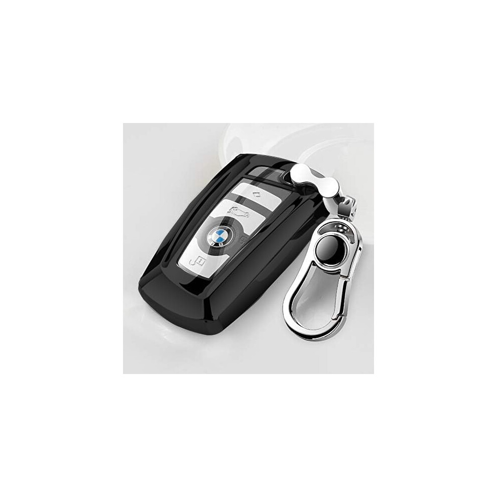 Tpu Silicone Full Protective Car Key Fob Cover For Bmwï¼3 Buttons Remote Control Smart Key Case With Leather Keychain 5051226546532