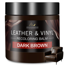 SHABEIBEI Leather Recoloring Balm and Scratch Repair Kit – 200ml Dark Brown Leather Restorer for Couches, Furniture, Car Seats