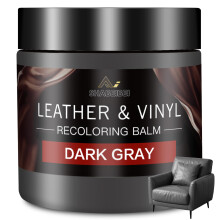 SHABEIBEI Leather Recoloring Balm and Scratch Repair Kit – 200ml Dark Gray Leather Restorer for Couches, Furniture, Car Seats